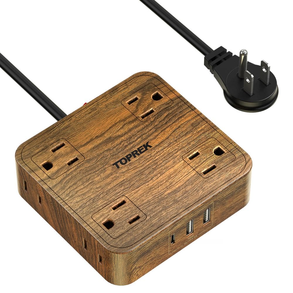 Protetor de sobretensão Power Strip TOPREK Power Strip 8 tomadas