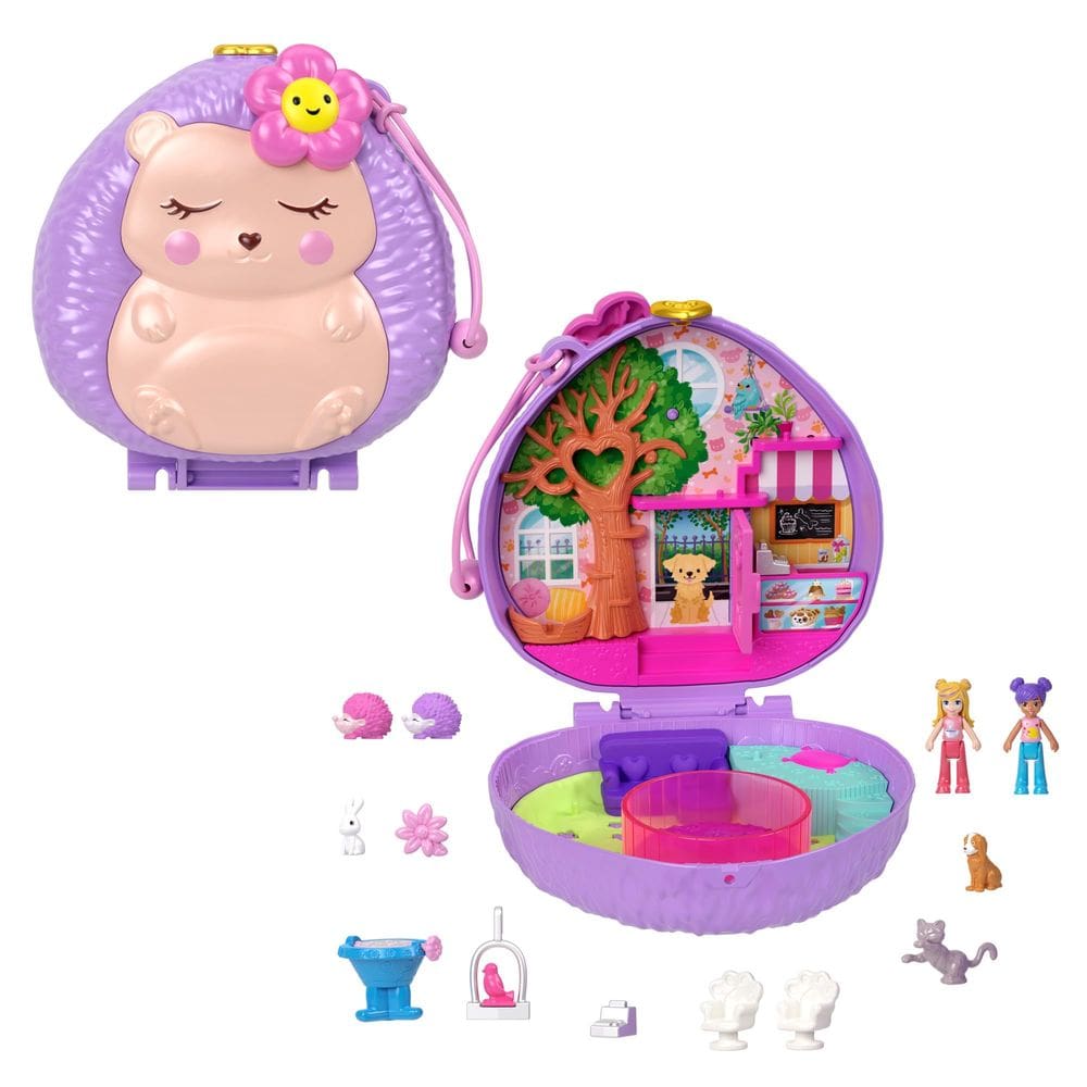 Cafeteria Toy Polly Hedgehog com 2 microbonecas