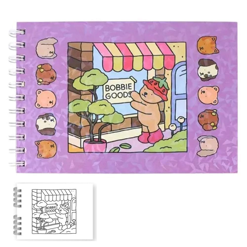 Livrinho de Colorir Pintar Livro Caderno Desenho Urso Ursinho Pintura Arte Diversao Lazer Relaxante Entretenimento