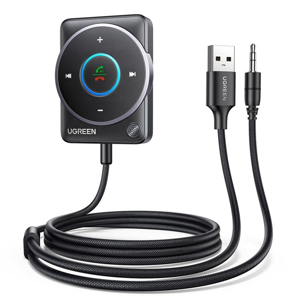 Adaptador Bluetooth 5.4 Aux para carro UGREEN 2024 com cancelamento de ruído