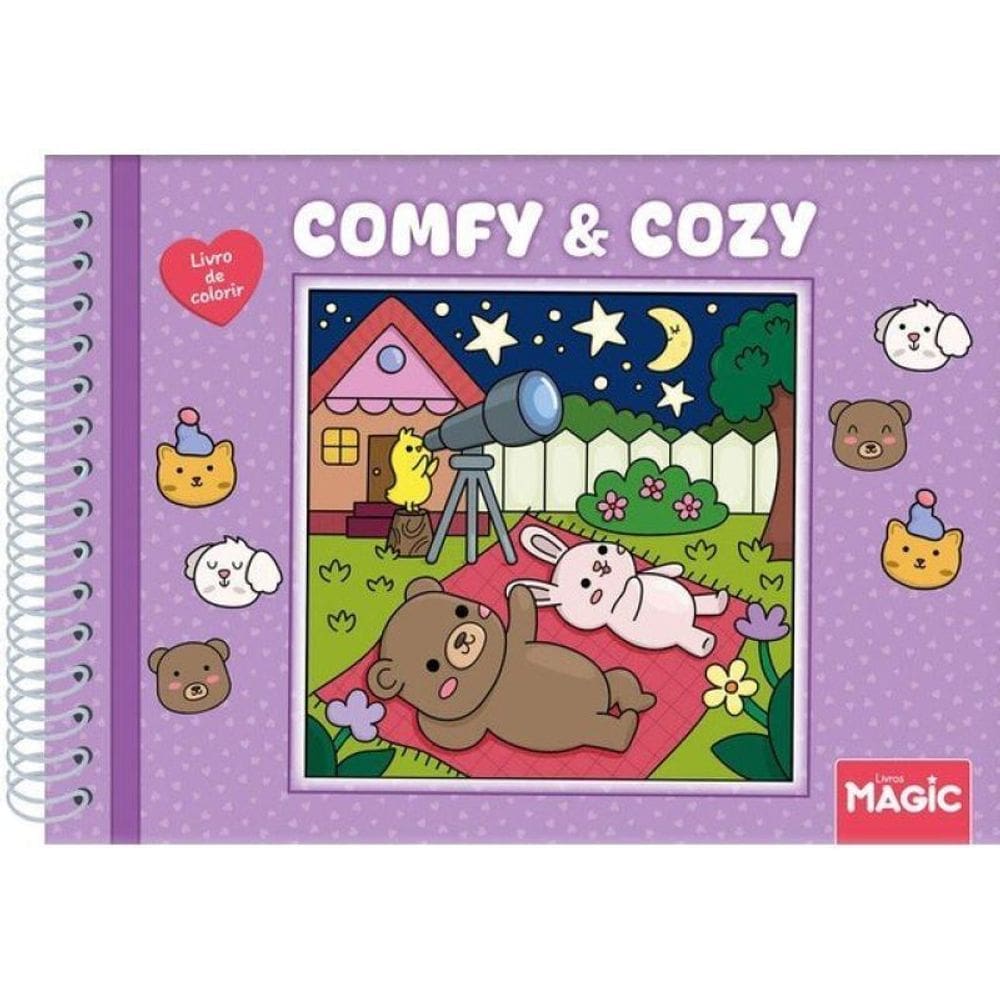 Comfy And Cozy Purple - Livro De Colorir