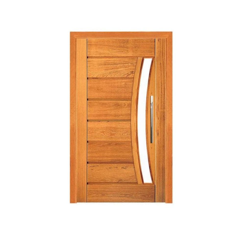Porta Pivotante Pavuna com Visor - Madeira Maciça - Angelim