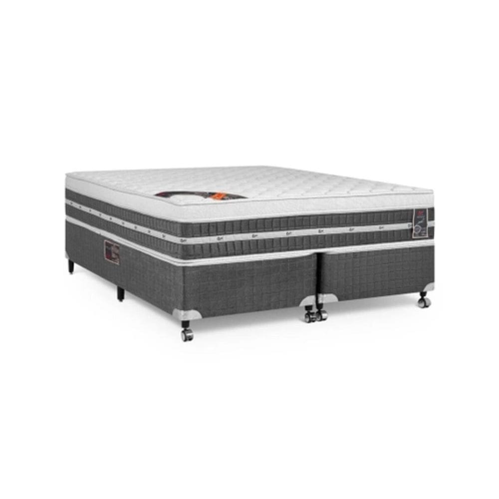 Cama Box Queen Castor Premium Gel 158x198x59 + Box Castor