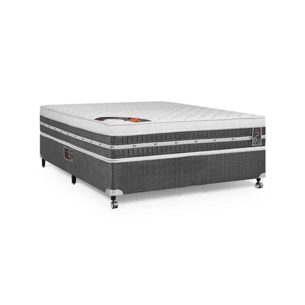 Cama Box Casal Castor Premium Gel  138x188x59 + Box Castor