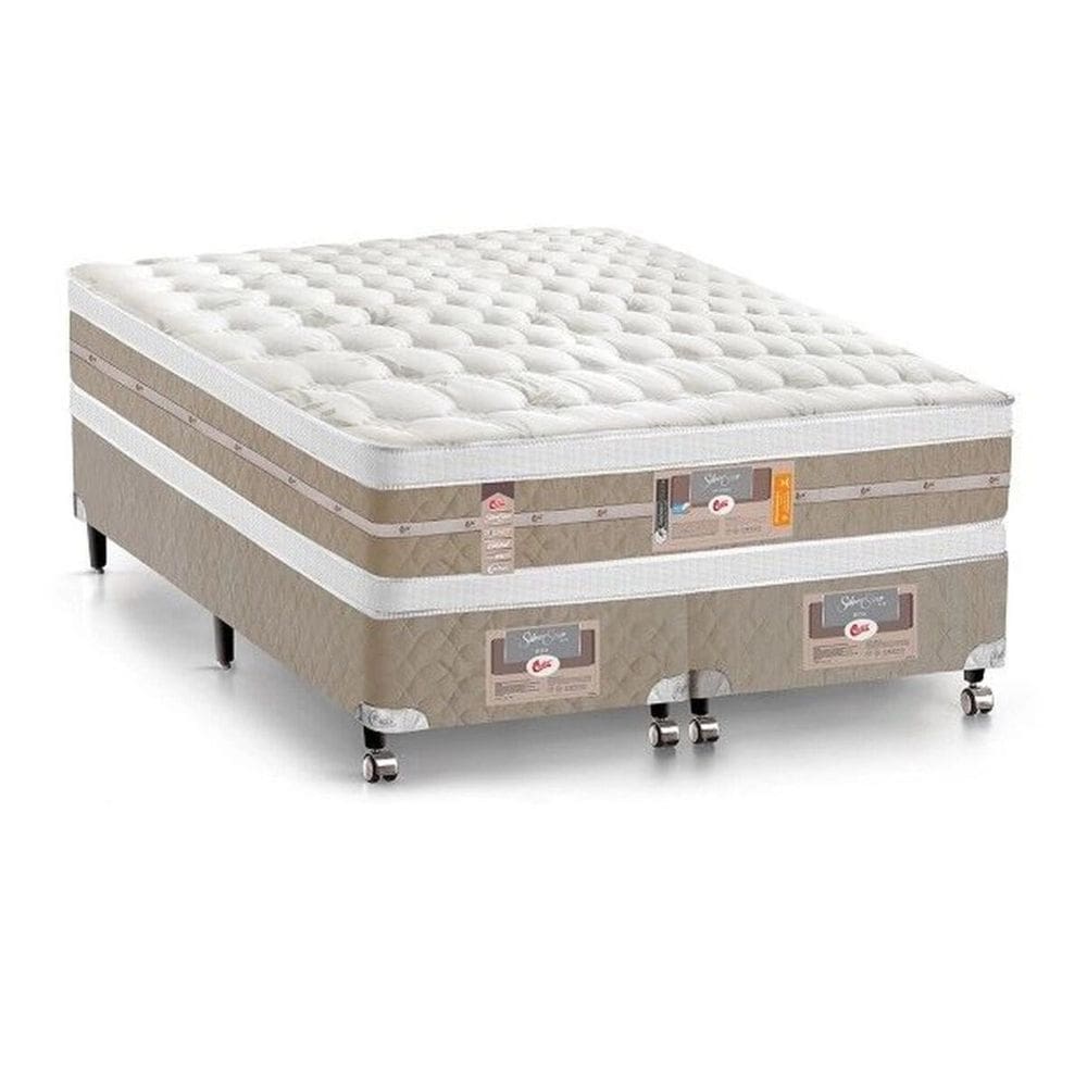Cama Box Queen Castor Silver Star Air Double Face  158x198x61 + Box Castor