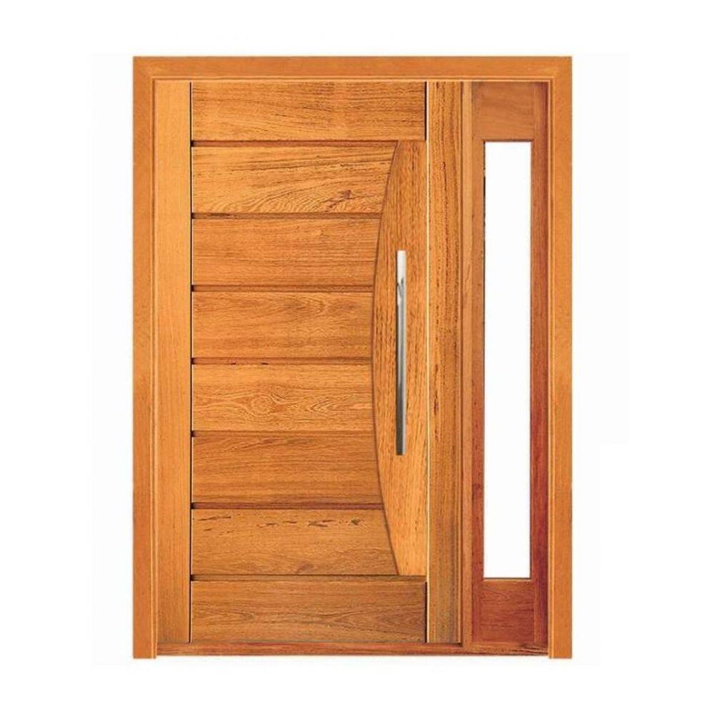 Porta Pivotante Pavuna com Visor Lateral - Madeira Maciça - Angelim