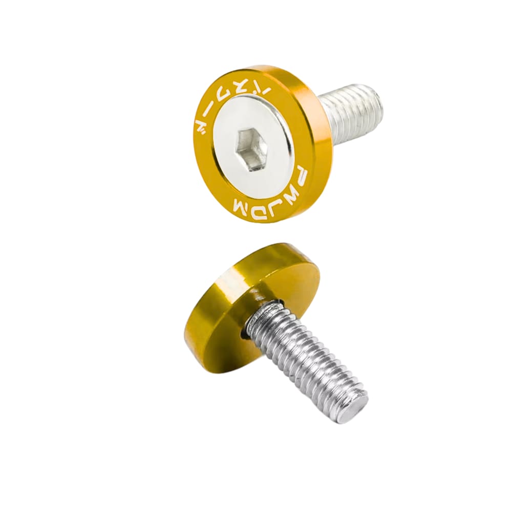 10 Und Parafuso Arruela Anodizada Amarelo M6 Moto Carro