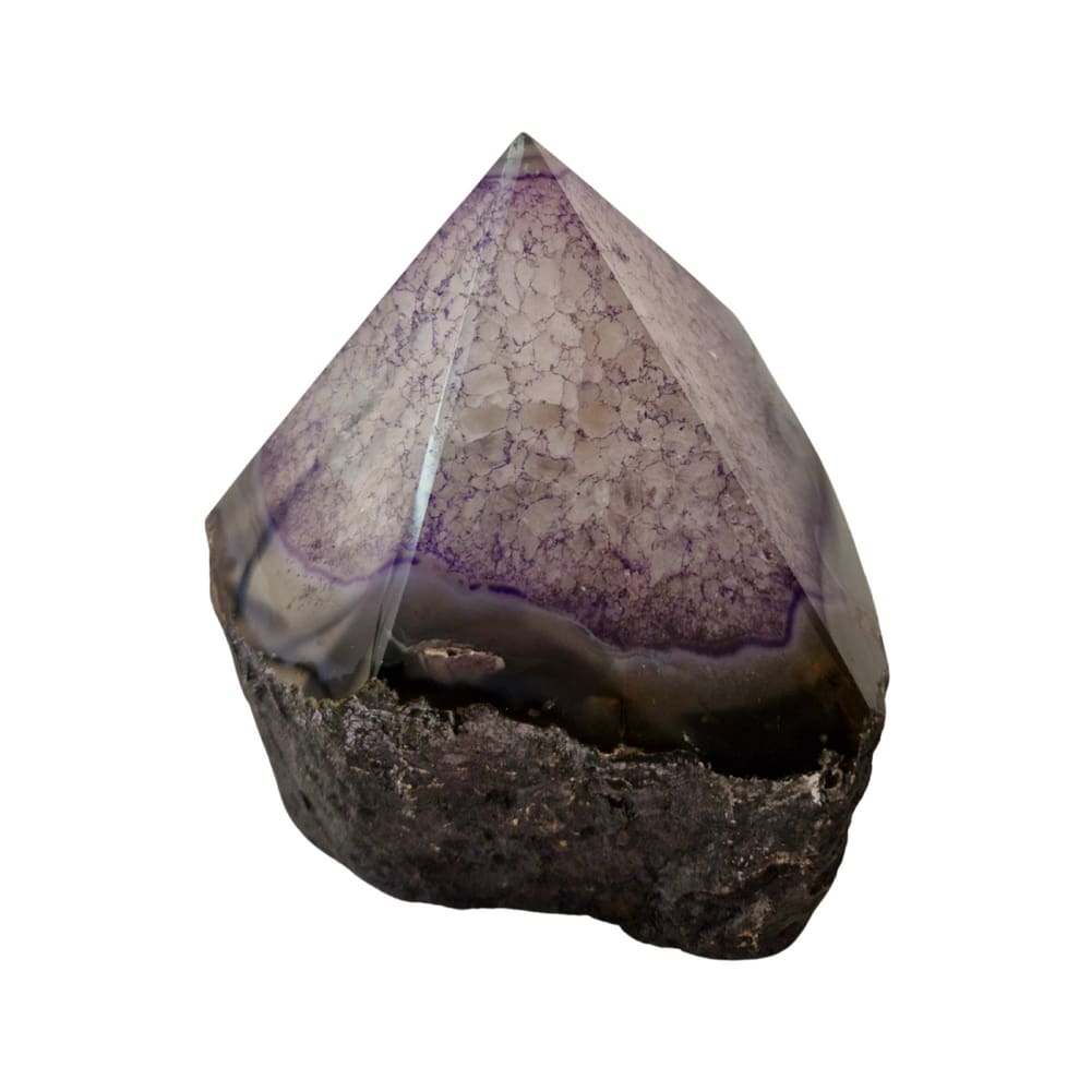 Pedra Natural Ponta Geradora Energia Ágata Roxa 1,7 a 1,8 Kg