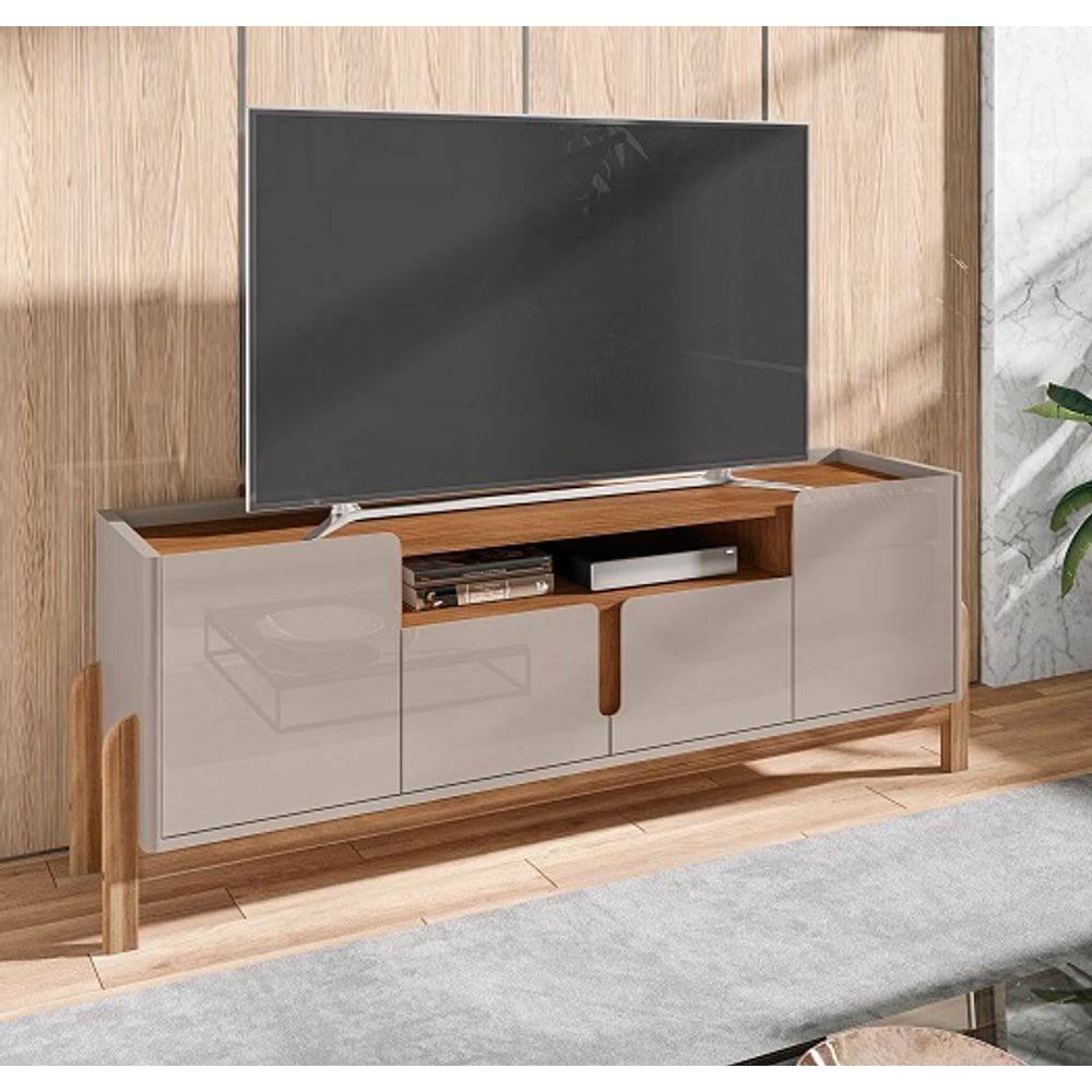 Rack Lizz 1.70 Off White/Cedro - Casa D Móveis