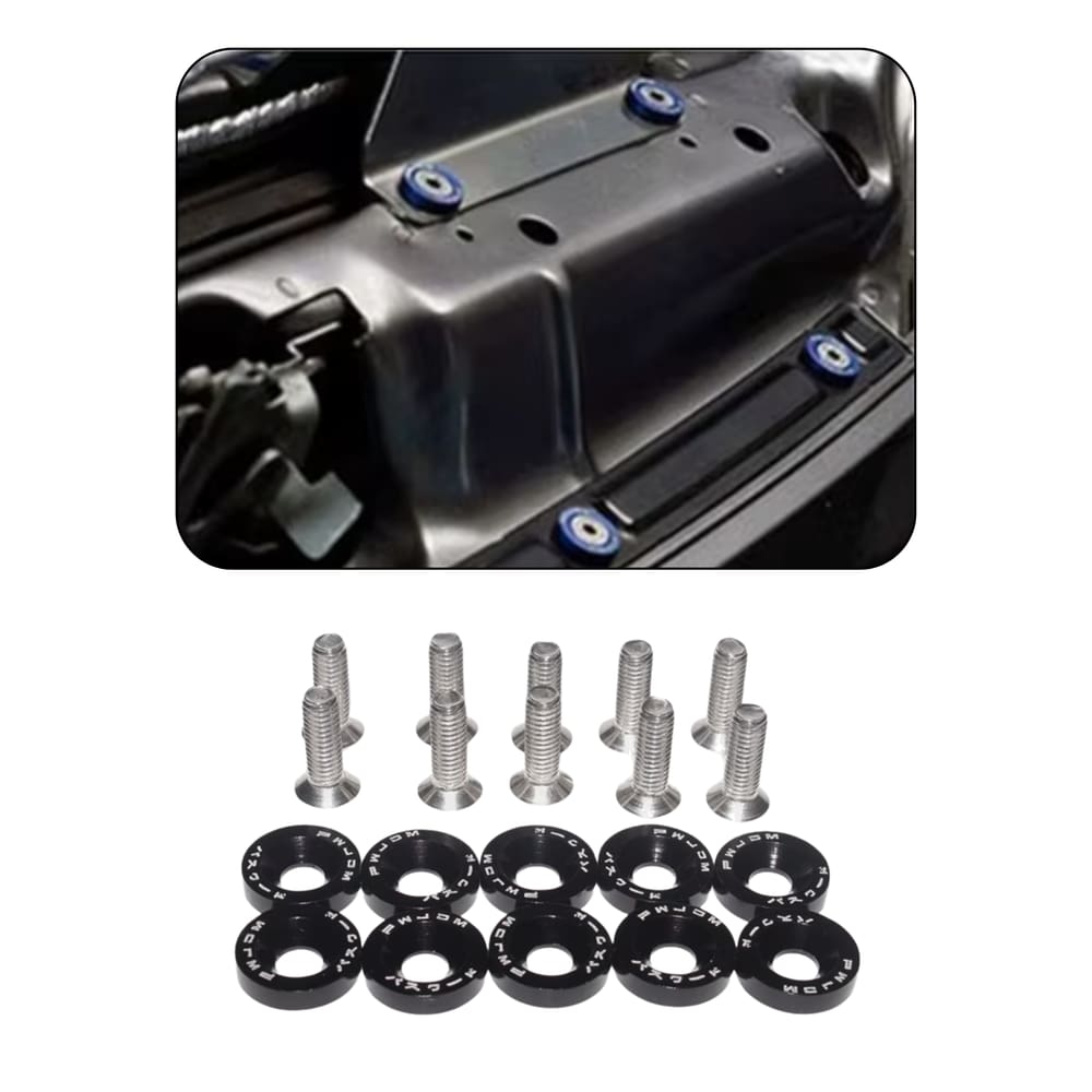 Parafuso Arruela Anodizadas Kit 10 Unidades M6x20 Jdm Tuning