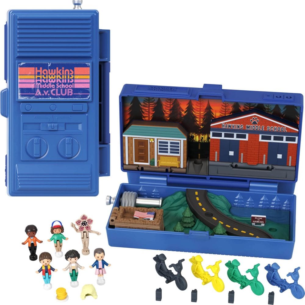 Conjunto de brinquedos para colecionador Polly  Stranger Things com 6 bonecas