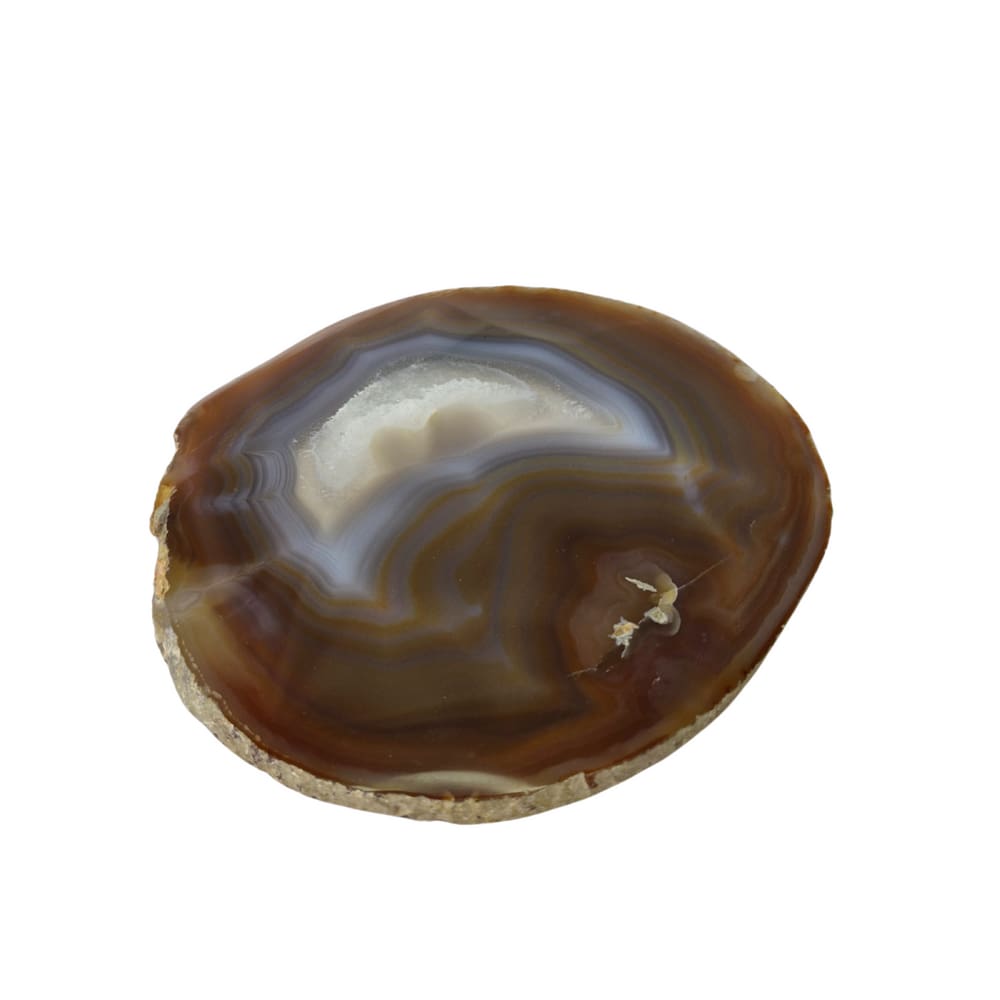Chapa de Pedra de Ágata Marrom Natural Grande