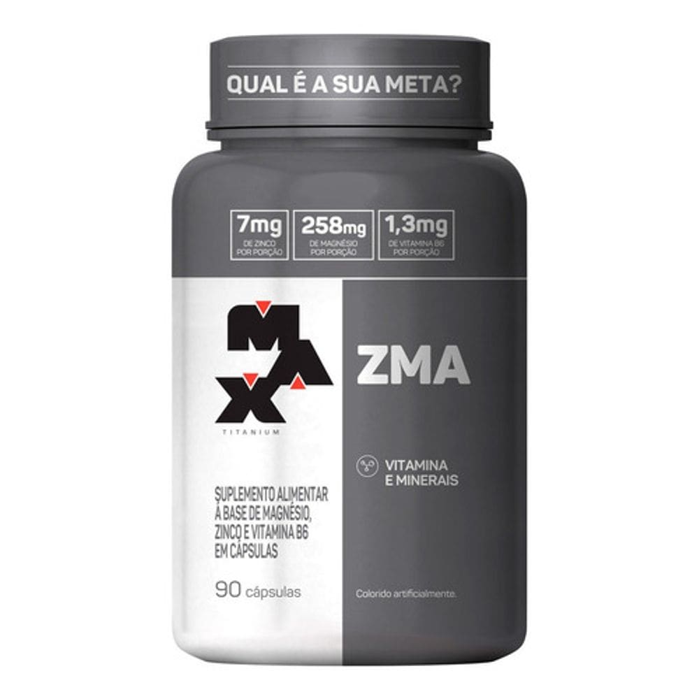 Zinco Magnésio Vitamina B6 (90 Caps) Max Titanium