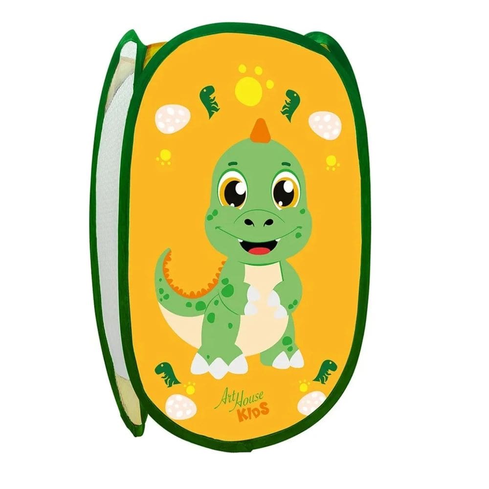 Cesto organizador infantil dobrável dinossauro brinquedos Dino