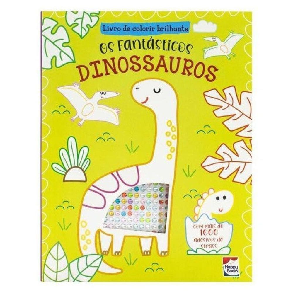 Livro De Colorir Brilhante: Dinossauros