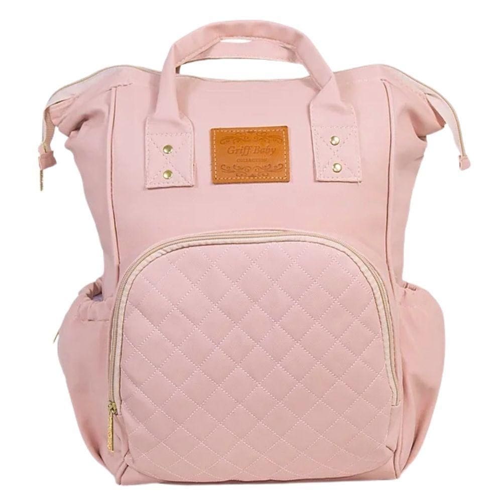Mochila Maternidade Matelassê Baby Essence Rosé