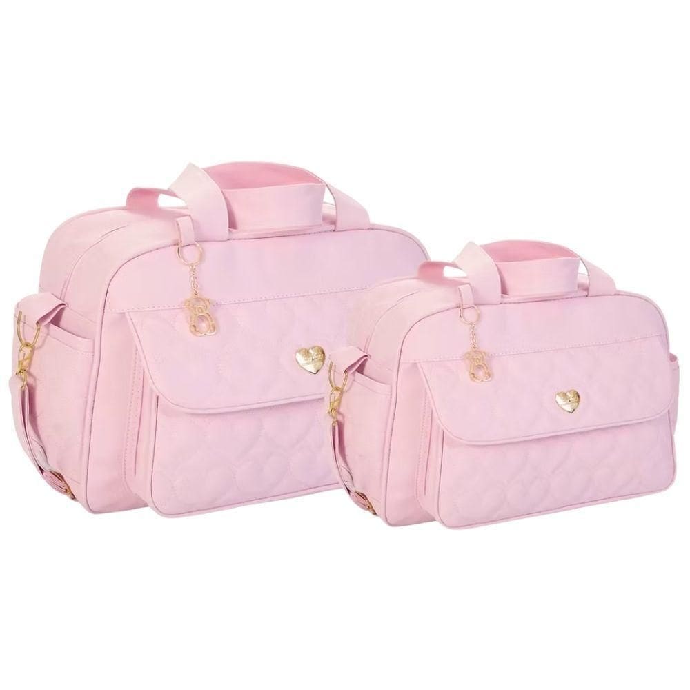 Kit Bolsas Maternidade Baby Classic Lux Rosa