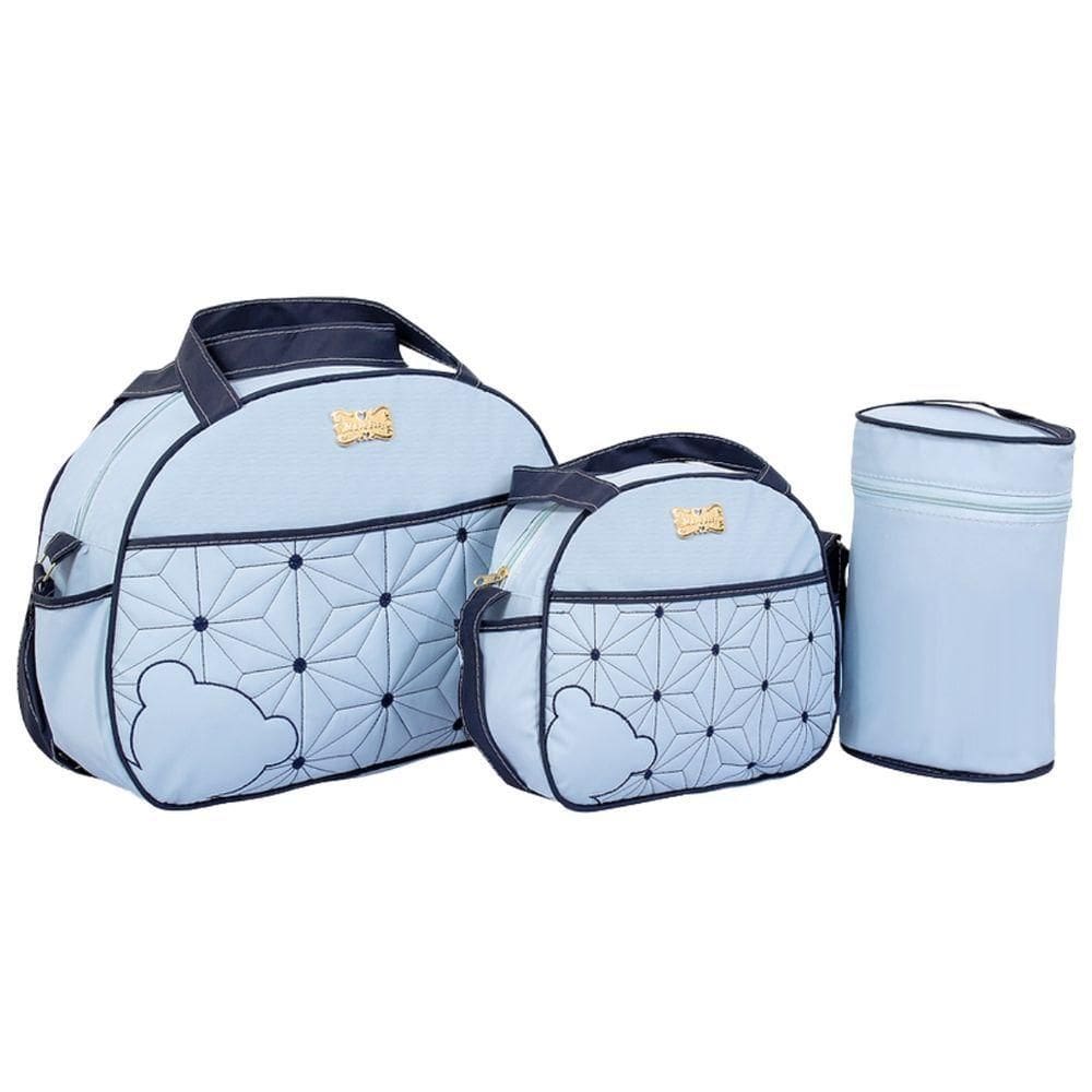 Kit Bolsas Maternidade Top Line Baby Azul Claro