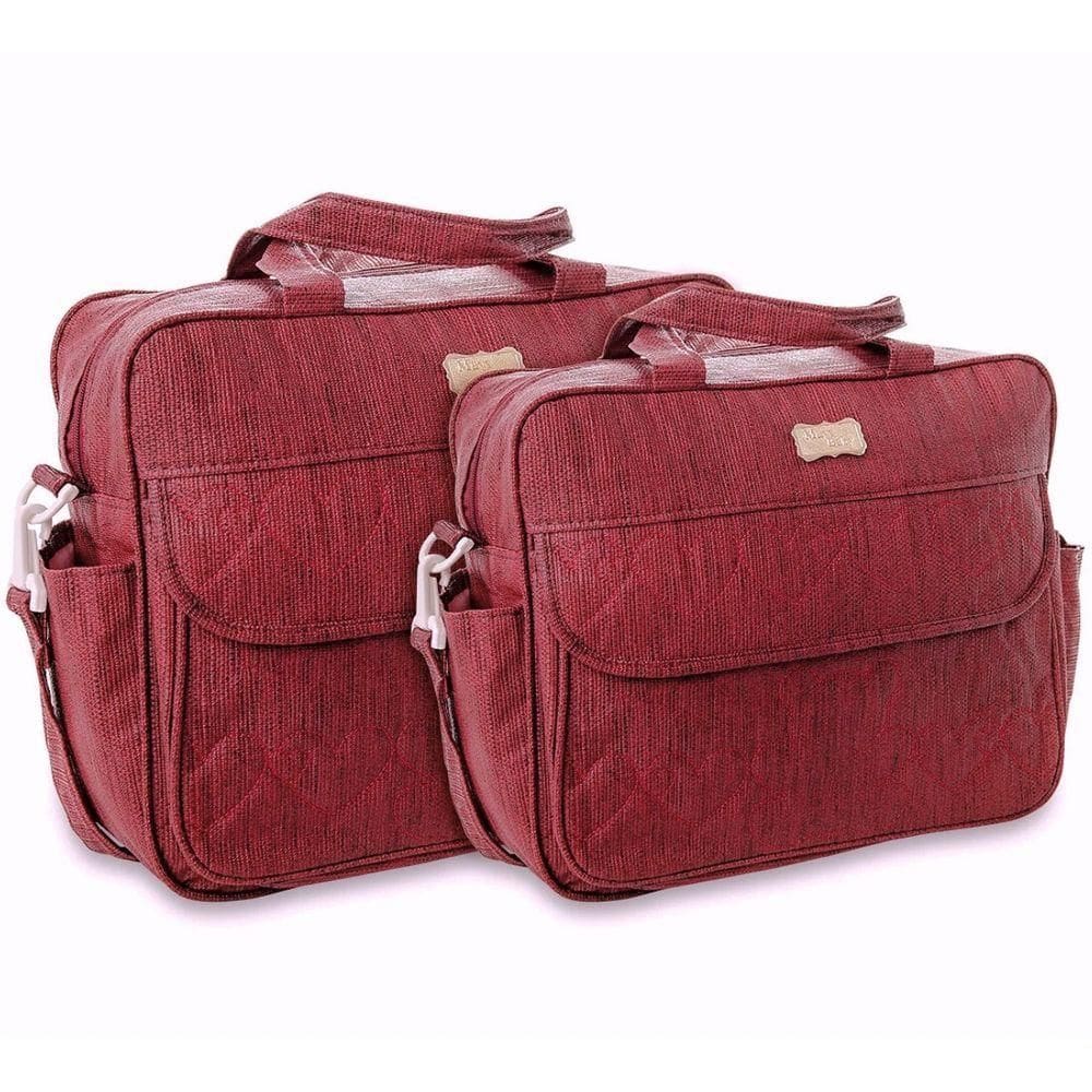 Kit Bolsas Maternidade Príncipe Princesa Baby Vinho