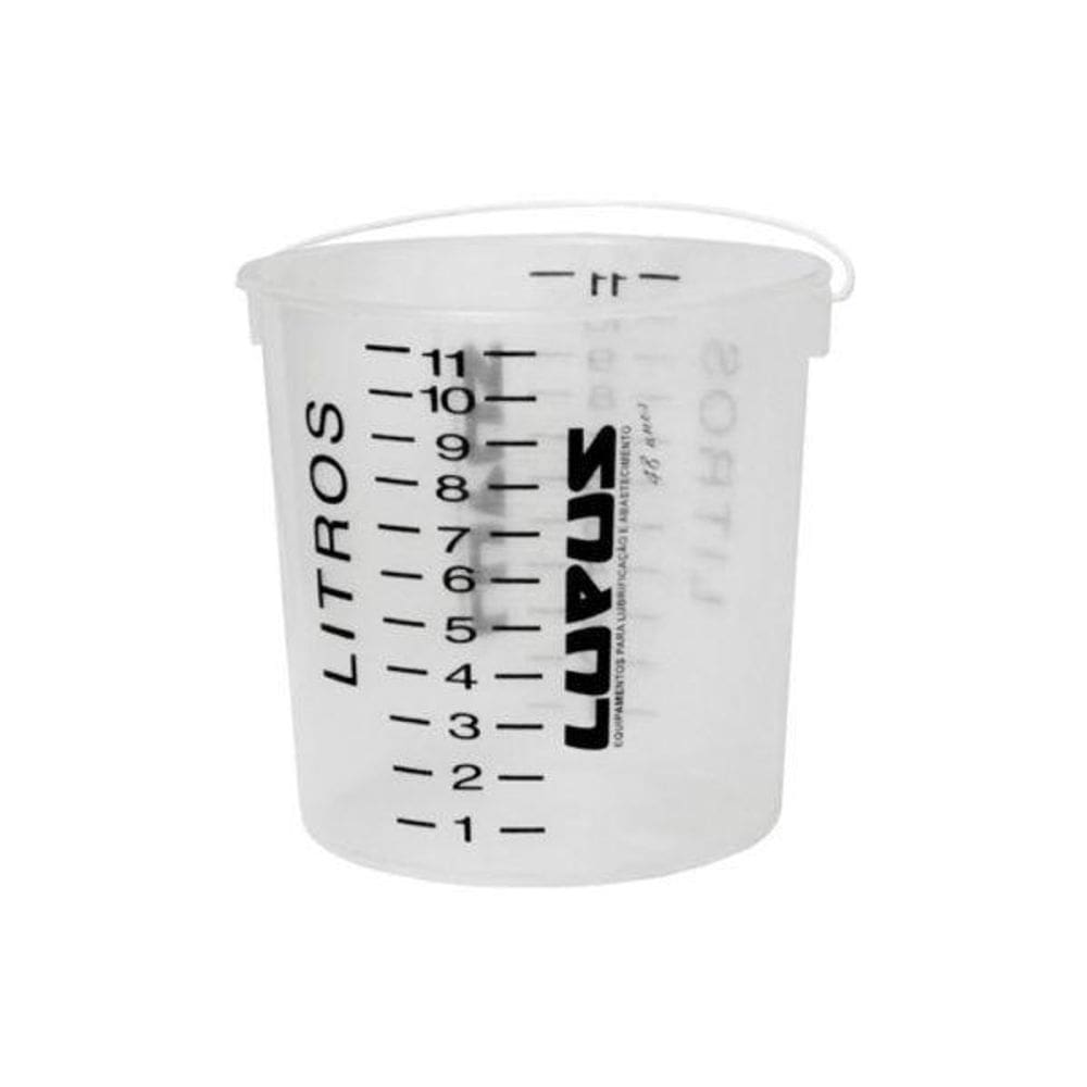 Balde Graduado Transparente 11L Lupus