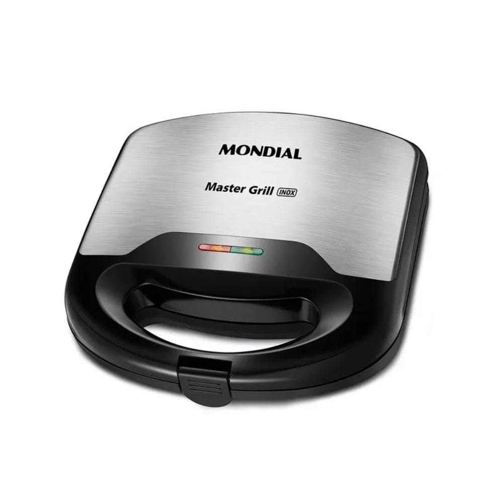 Sanduicheira Mondial Master Grill Antiaderente 750W Preto/Inox 127V - S-20
