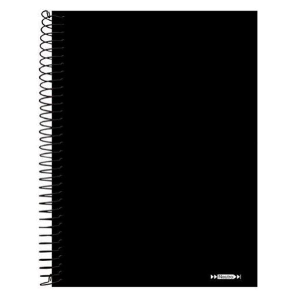 Caderno Espiral 1/4 Tamoio Capa Dura 96 Folhas Preto