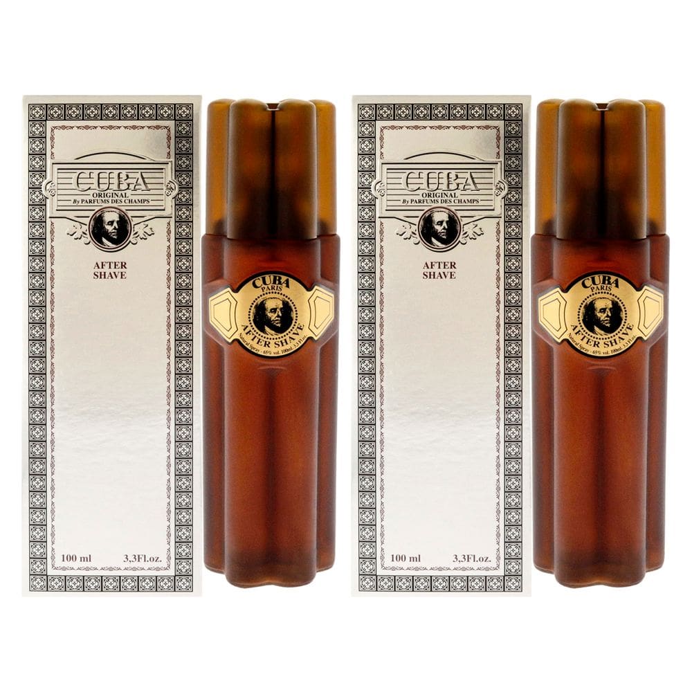 Loção pós-barba Cuba Gold by Cuba para homens, 100 ml, pacote com 2