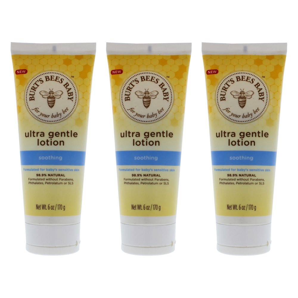Loção Burts Bees Baby Ultra Gentle, pacote com 3