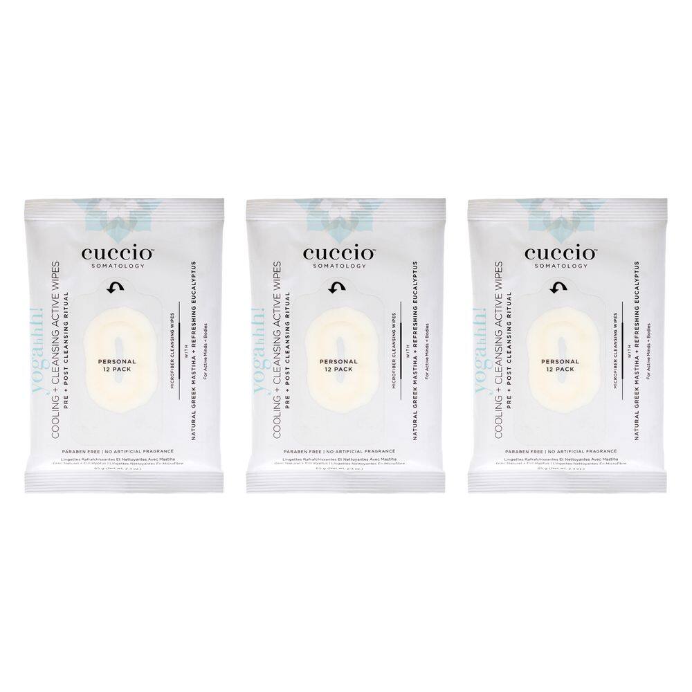 Toalhetes de limpeza Cuccio Somatology Yogahh Cooling Plus x3 Pack