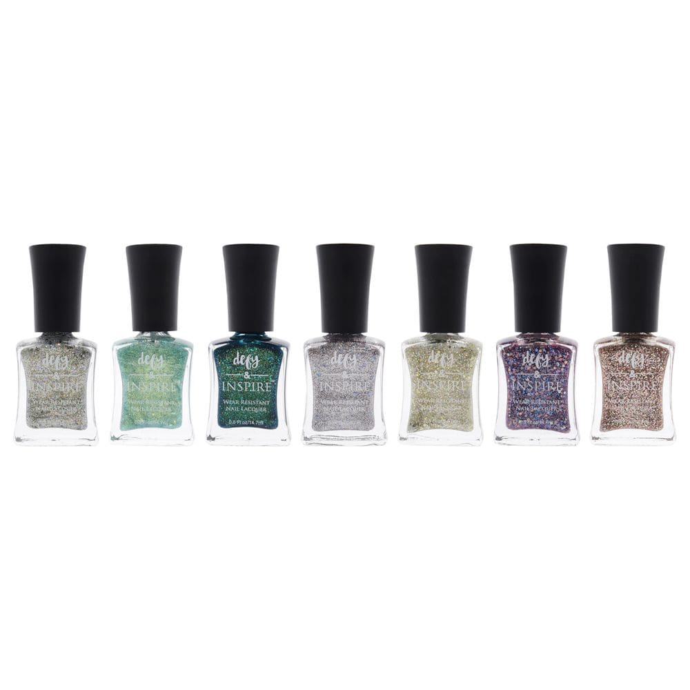 Kit de verniz para unhas Defy and Inspire, resistente ao desgaste, kit de 7 peças