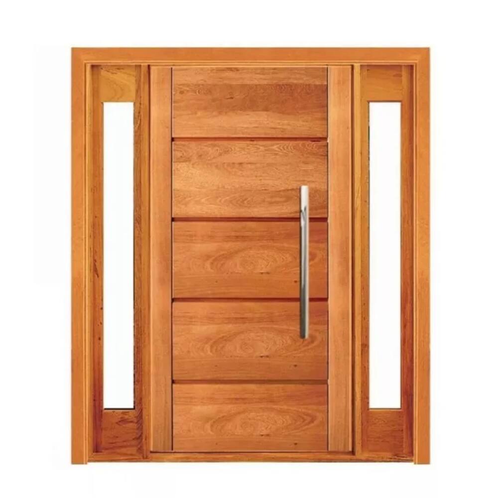 Porta Pivotante Mil com Visor Lateral Duplo - Madeira Maciça - Angelim