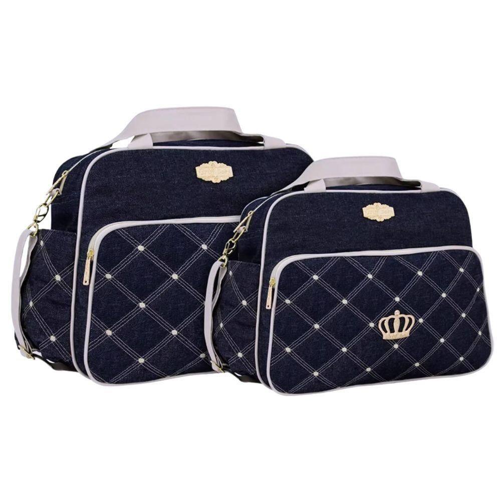 Kit Bolsas Maternidade Baby Jeans Elegance Jeans E Nude