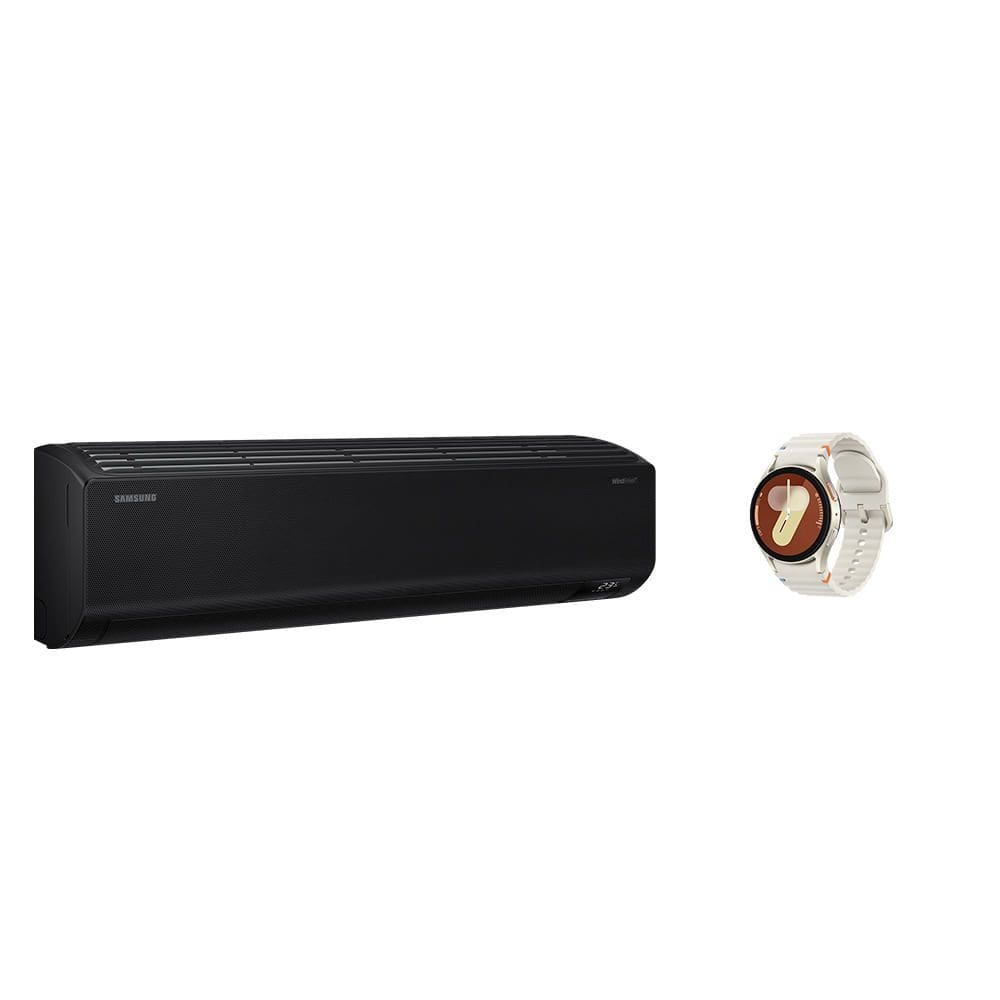Combo Ar Condicionado Sem Vento Samsung WindFree Black Quente e Frio 22.000 BTUs 220V e Galaxy Watch7 BT 40mm