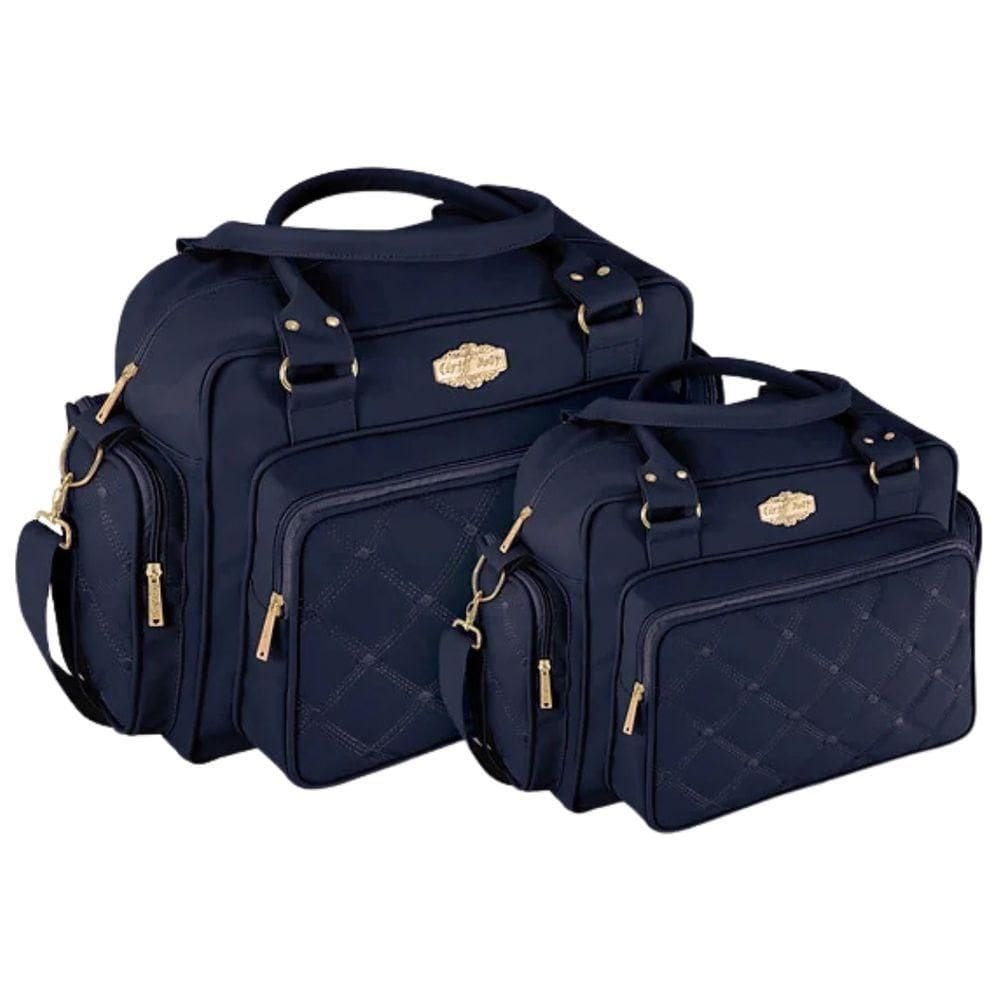Kit Bolsas Maternidade Baby Lux Elegance Azul Marinho