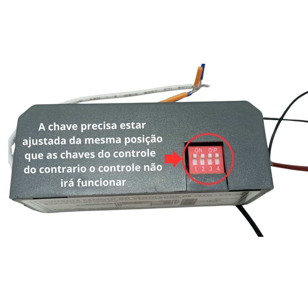 Módulo Receptor Ventilador De Teto Mondial Vte-02 127V