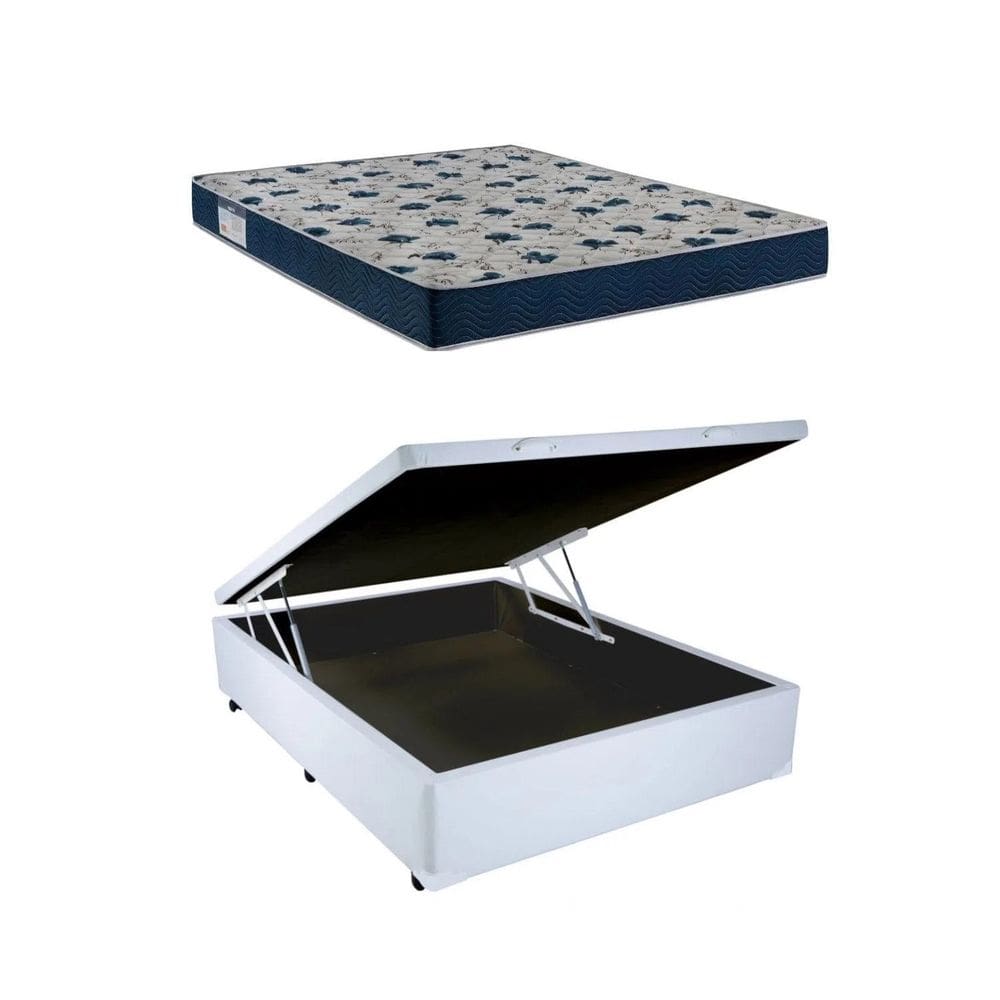 Cama Baú Casal Branco ISO 60 D28 - Ortobom