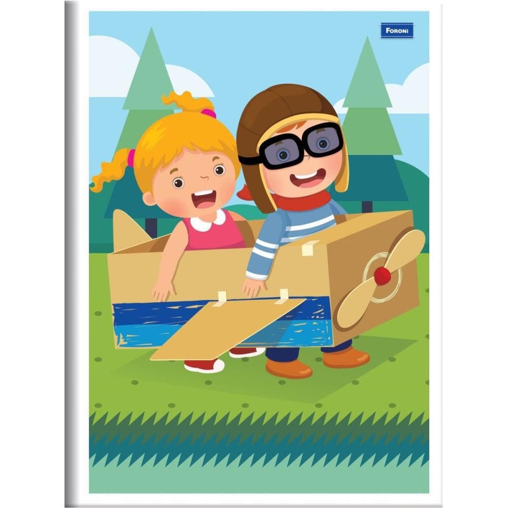 CADERNO BROCHURA 1/4 CAPA INFANTIL 60 FOLHAS -  com10