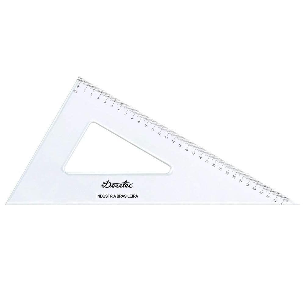 Esquadro Acrílico Trident 60° 32Cm Com Escala 1632