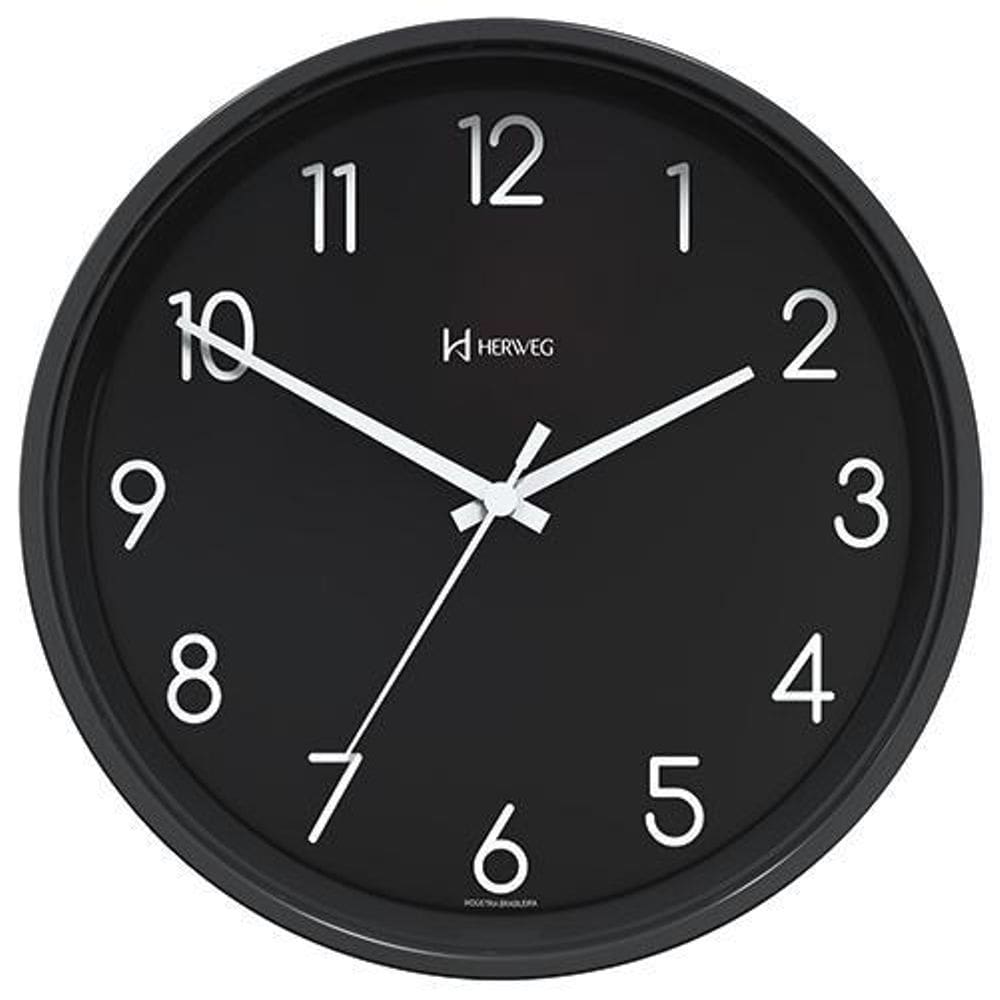 Relógio De Parede - Herweg - 22Cm - Preto - 66010334