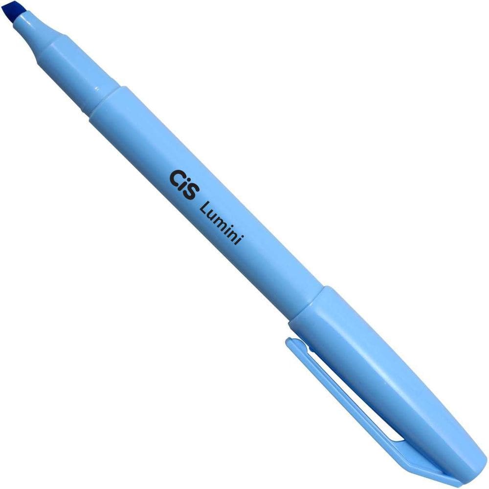 Caneta Marca Texto Cis Lumini Azul