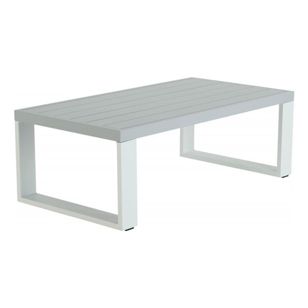 Mesa De Apoio Retangular Baixa 45x68x130cm Aluminio Branco