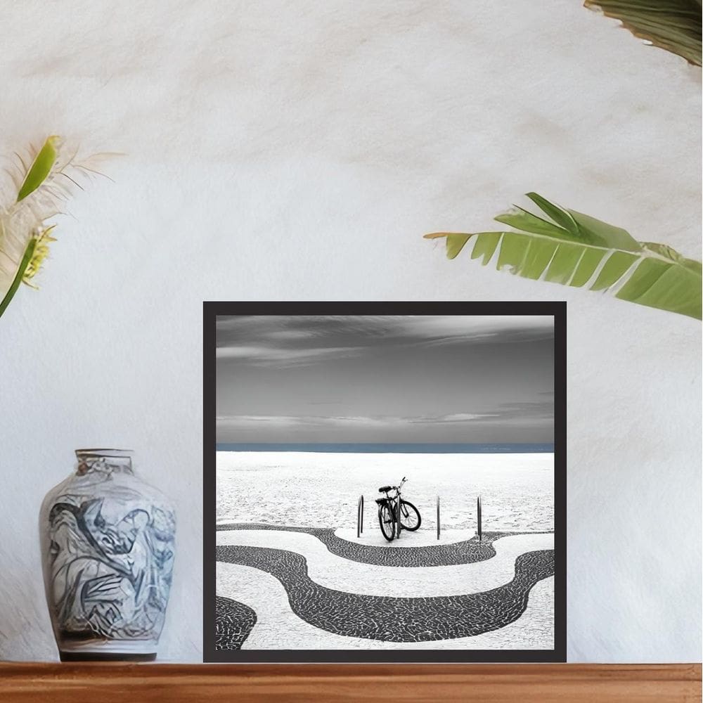 Quadro Rio De Janeiro Bicicleta - 33X33Cm