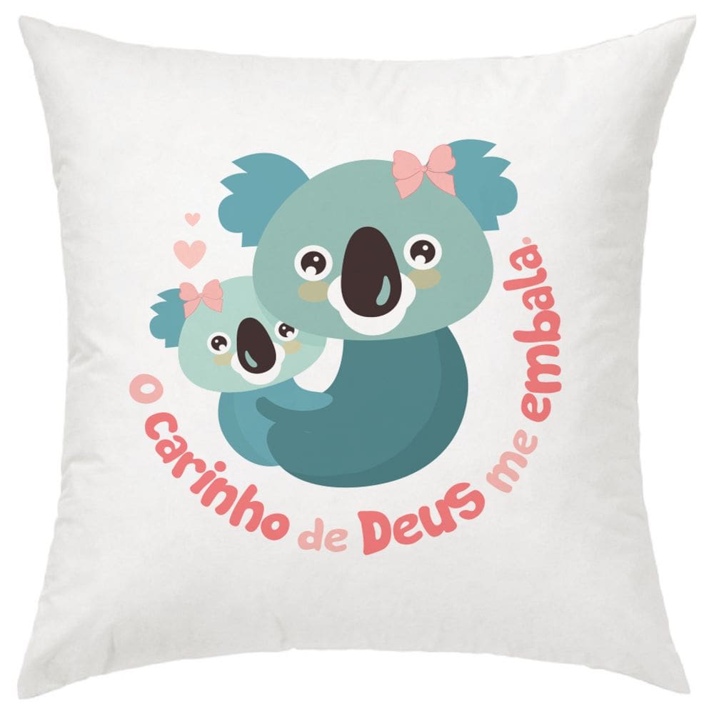 Almofada Decorativa Menina O Carinho De Deus 30 X 30 Cm