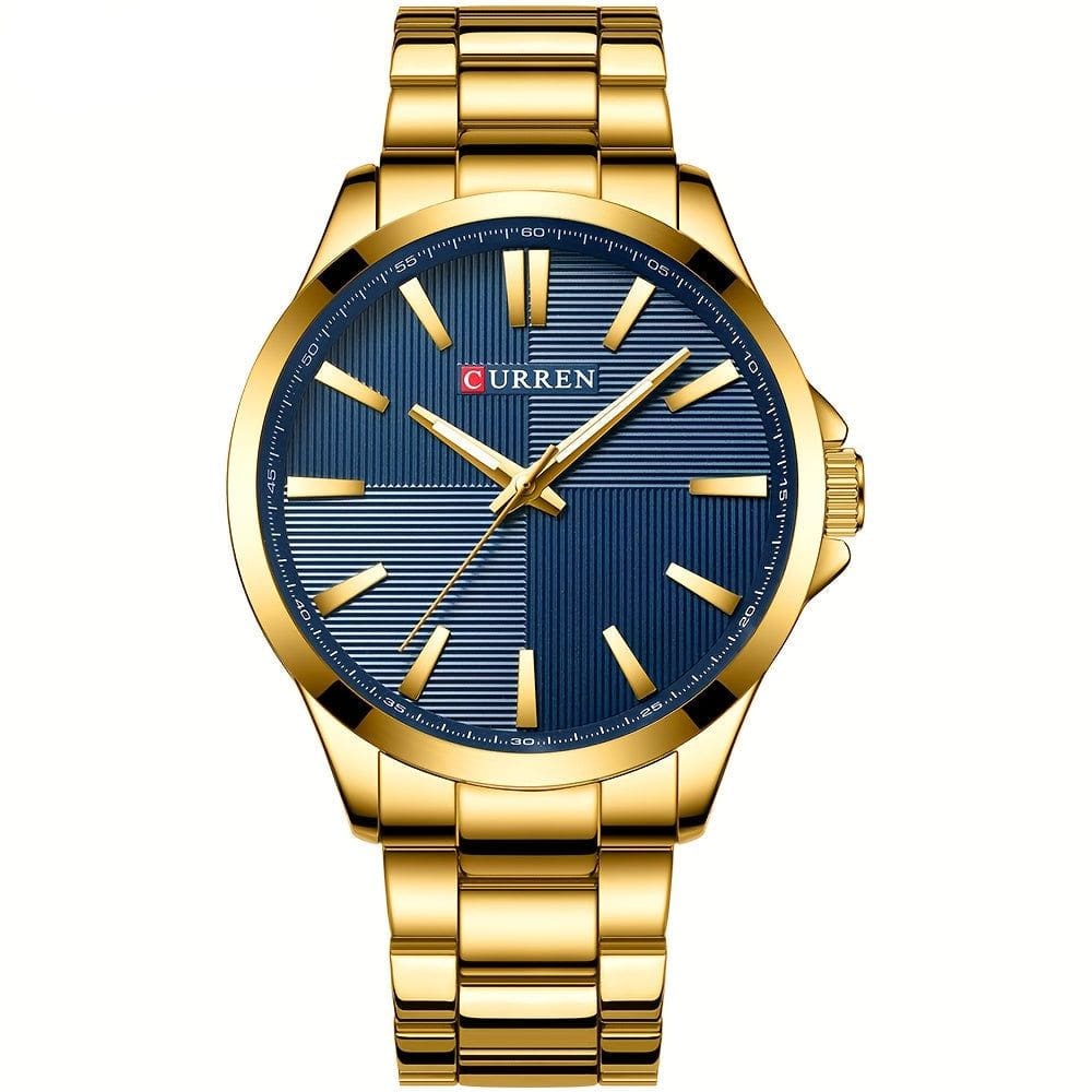 Relógio de Luxo - Elegante Pulseira de Aço Inoxidável, Mostrador Redondo