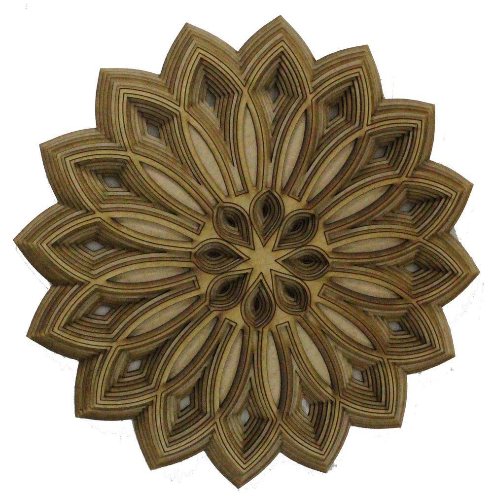 Mandala Decorativa Ambiente Sala Quarto Marrom 65X65 38116
