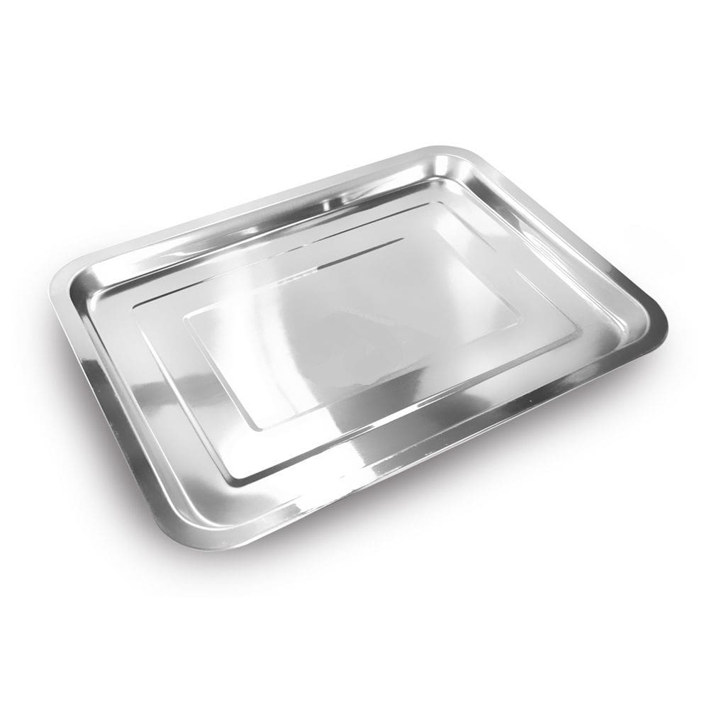 Bandeja de Inox Retangular Rasa 40x30cm