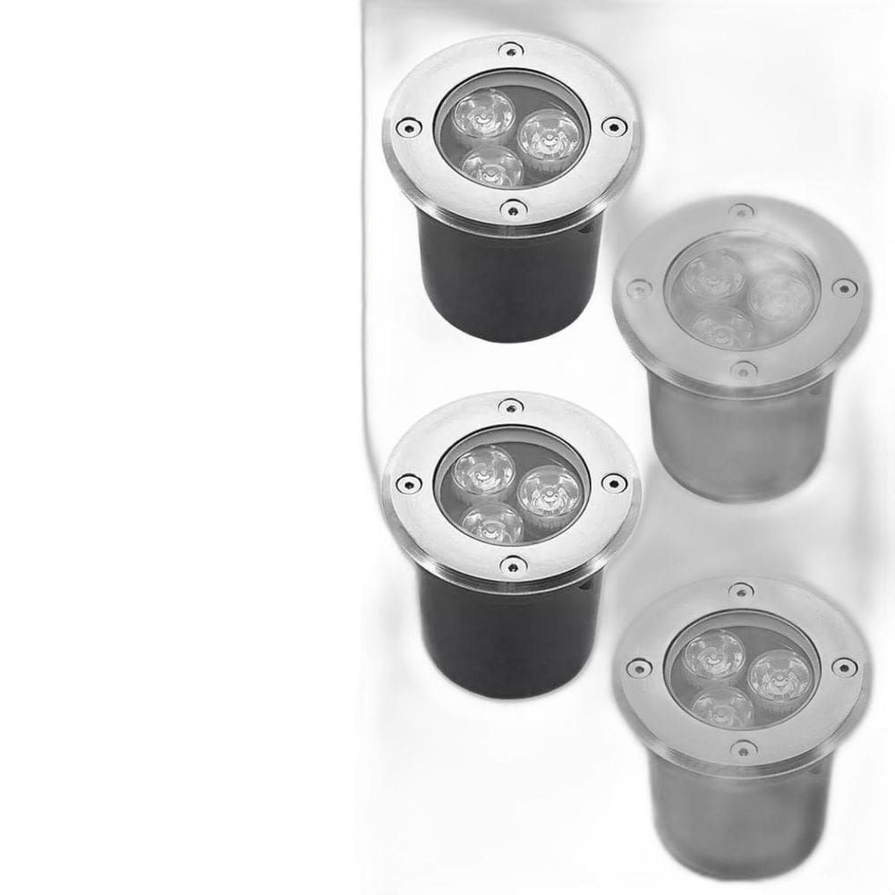 4 Balizadores Spot Blindado Led Smd 3W Branco Quente Bivolt