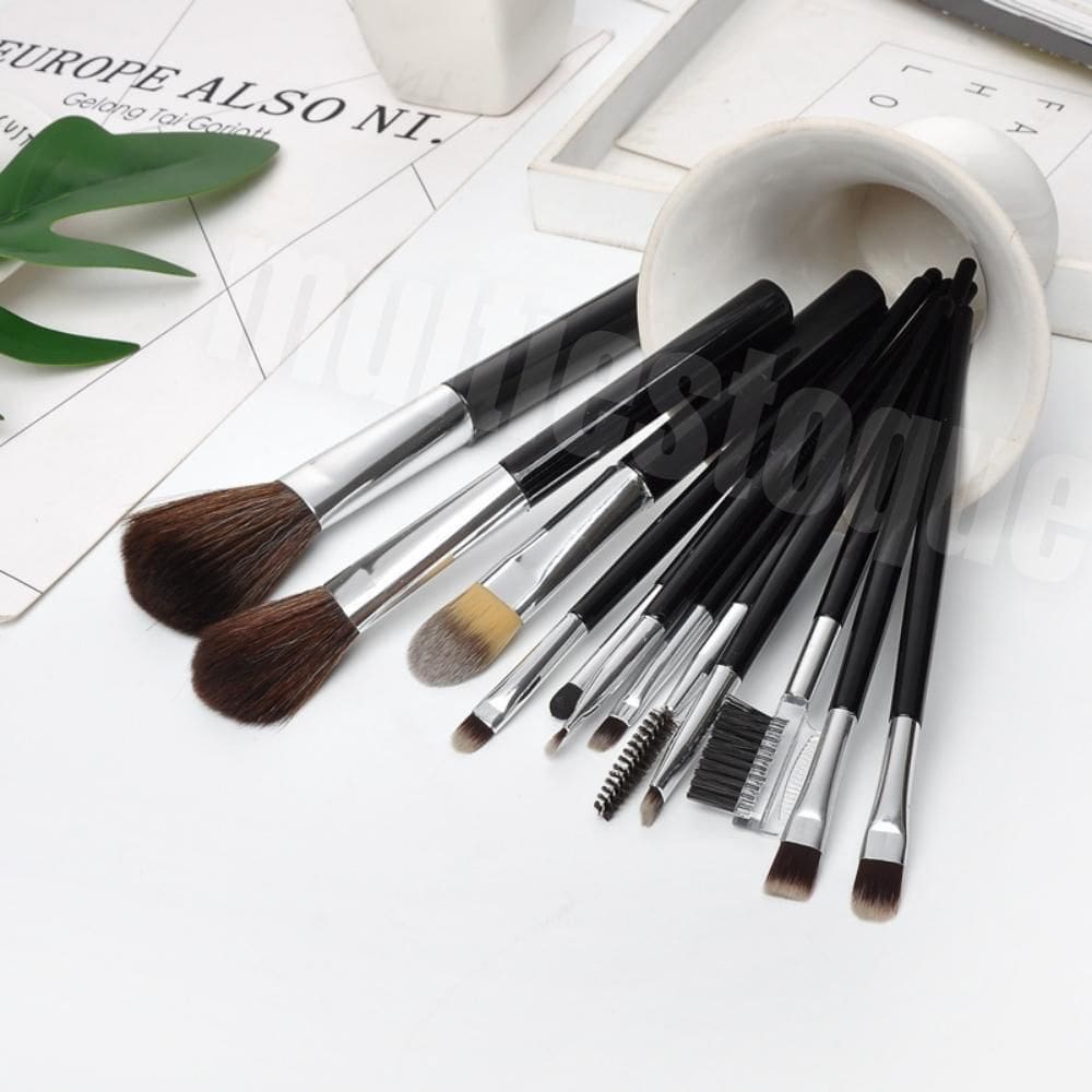 Kit De 12 Pincéis De Maquiagem - Completo E Prático
