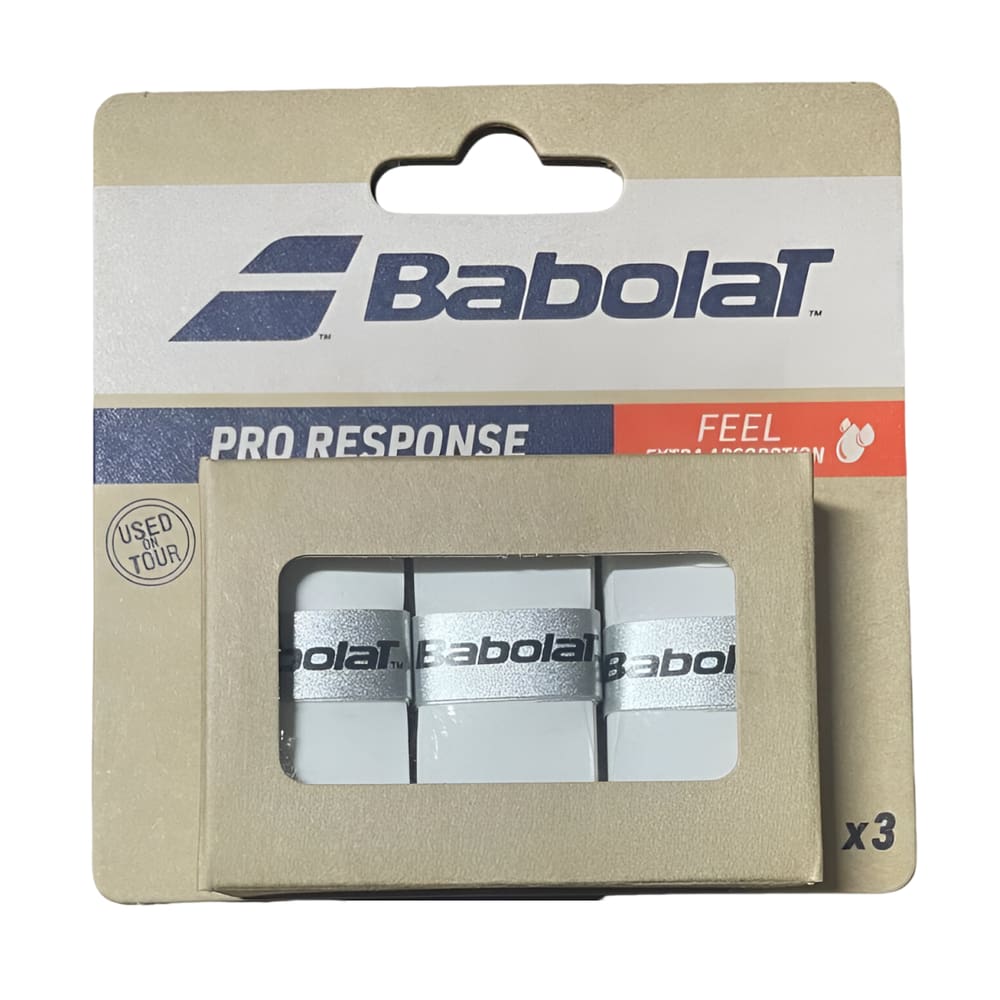 Overgrip Babolat Pro Response Branco - 3 Unidades
