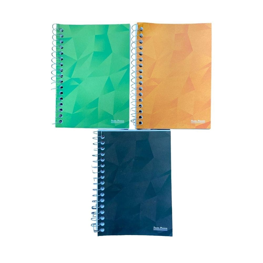 Caderno Espiral 1/8 Capa Flexível Com 96 Folhas Escolar-5 Un